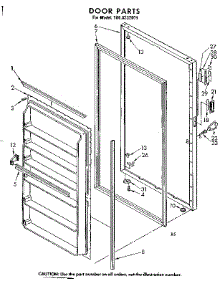 Door Parts parts for Kenmore Freezer 106.8232071 (1068232071, 106 8232071) from AppliancePartsPros.com