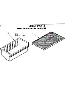 Shelf Parts parts for Kenmore Freezer 106.8241330 (1068241330, 106 8241330) from AppliancePartsPros.com