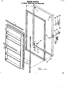 Door Parts parts for Kenmore Freezer 106.8241380 (1068241380, 106 8241380) from AppliancePartsPros.com