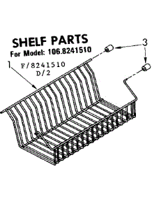 Shelf Parts parts for Kenmore Freezer 106.8241510 (1068241510, 106 8241510) from AppliancePartsPros.com