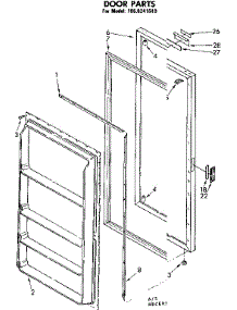 Door Parts parts for Kenmore Freezer 106.8241510 (1068241510, 106 8241510) from AppliancePartsPros.com