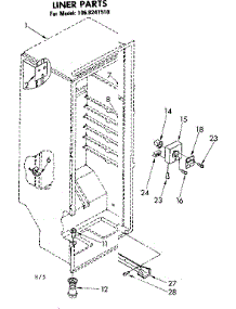 Liner Parts parts for Kenmore Freezer 106.8241510 (1068241510, 106 8241510) from AppliancePartsPros.com