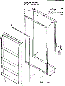 Door Parts parts for Kenmore Freezer 106.8241511 (1068241511, 106 8241511) from AppliancePartsPros.com