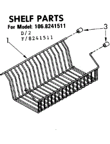 Shelf Parts parts for Kenmore Freezer 106.8241511 (1068241511, 106 8241511) from AppliancePartsPros.com