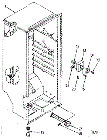 Liner Parts parts for Kenmore Freezer 106.8241512 (1068241512, 106 8241512) from AppliancePartsPros.com