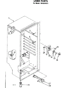 Liner Parts parts for Kenmore Freezer 106.8241521 (1068241521, 106 8241521) from AppliancePartsPros.com