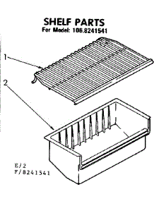 Shelf Parts parts for Kenmore Freezer 106.8241541 (1068241541, 106 8241541) from AppliancePartsPros.com