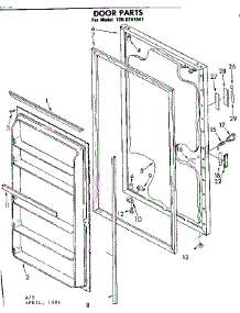 Door Parts parts for Kenmore Freezer 106.8241541 (1068241541, 106 8241541) from AppliancePartsPros.com