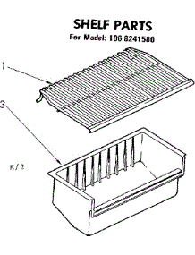 Shelf Parts parts for Kenmore Freezer 106.8241580 (1068241580, 106 8241580) from AppliancePartsPros.com