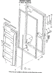 Door Parts parts for Kenmore Freezer 106.8241580 (1068241580, 106 8241580) from AppliancePartsPros.com