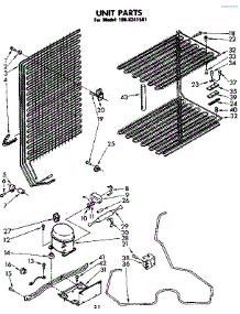 Unit Parts parts for Kenmore Freezer 106.8241581 (1068241581, 106 8241581) from AppliancePartsPros.com