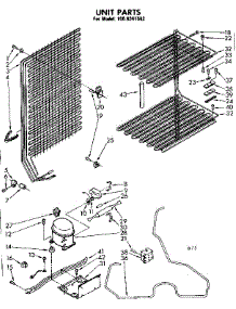 Unit Parts parts for Kenmore Freezer 106.8241582 (1068241582, 106 8241582) from AppliancePartsPros.com