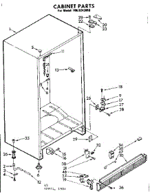 Cabinet Parts parts for Kenmore Freezer 106.8242050 (1068242050, 106 8242050) from AppliancePartsPros.com