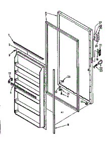 Door parts for Kenmore Freezer 106.8242081 (1068242081, 106 8242081) from AppliancePartsPros.com
