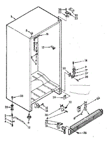 Cabinet parts for Kenmore Freezer 106.8242081 (1068242081, 106 8242081) from AppliancePartsPros.com