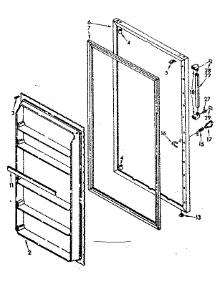 Door Parts parts for Kenmore Freezer 106.8251121 (1068251121, 106 8251121) from AppliancePartsPros.com