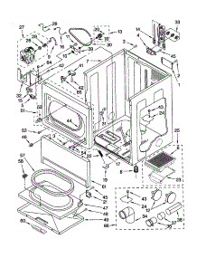Cabinet parts for Kenmore Dryer 110.62042100 (11062042100, 110 62042100) from AppliancePartsPros.com