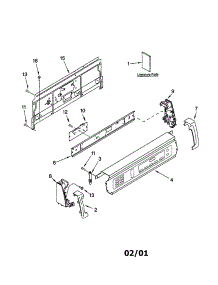 Console Panel parts for Kenmore Dryer 110.62042100 (11062042100, 110 62042100) from AppliancePartsPros.com