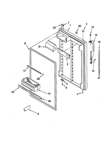 Refrigerator Door parts for Kenmore Refrigerator 106.61892000 (10661892000, 106 61892000) from AppliancePartsPros.com