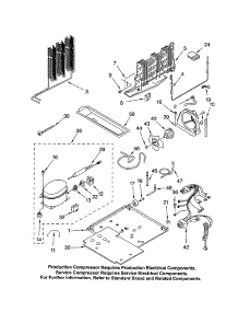 Unit parts for Kenmore Refrigerator 106.61964100 (10661964100, 106 61964100) from AppliancePartsPros.com