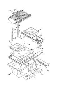 Shelf parts for Kenmore Refrigerator 106.61964100 (10661964100, 106 61964100) from AppliancePartsPros.com