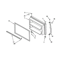 Freezer Door parts for Kenmore Refrigerator 106.61984100 (10661984100, 106 61984100) from AppliancePartsPros.com