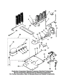 Unit parts for Kenmore Refrigerator 106.61984100 (10661984100, 106 61984100) from AppliancePartsPros.com