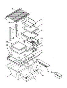 Shelf parts for Kenmore Refrigerator 106.61984100 (10661984100, 106 61984100) from AppliancePartsPros.com