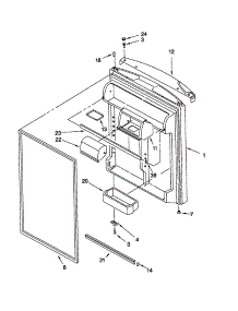 Refrigerator Door parts for Kenmore Refrigerator 106.61993100 (10661993100, 106 61993100) from AppliancePartsPros.com