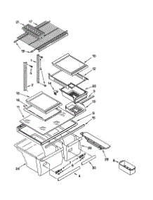 Shelf parts for Kenmore Refrigerator 106.61994100 (10661994100, 106 61994100) from AppliancePartsPros.com