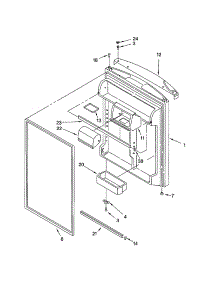 Refrigerator Door parts for Kenmore Refrigerator 106.61994101 (10661994101, 106 61994101) from AppliancePartsPros.com