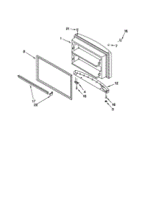 Freezer Door parts for Kenmore Refrigerator 106.61999100 (10661999100, 106 61999100) from AppliancePartsPros.com