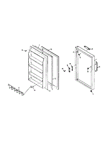 Door Parts parts for Kenmore Freezer 106.6221101 (1066221101, 106 6221101) from AppliancePartsPros.com
