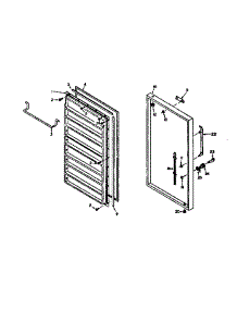 Freezer Door Parts parts for Kenmore Freezer 106.6222170 (1066222170, 106 6222170) from AppliancePartsPros.com
