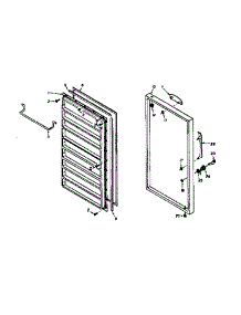 Freezer Door parts for Kenmore Freezer 106.6222172 (1066222172, 106 6222172) from AppliancePartsPros.com