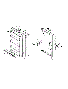 Door Parts parts for Kenmore Freezer 106.6223120 (1066223120, 106 6223120) from AppliancePartsPros.com