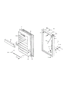 Door Parts parts for Kenmore Freezer 106.6225170 (1066225170, 106 6225170) from AppliancePartsPros.com