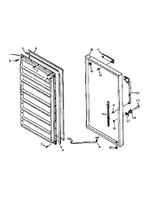 Freezer Door Parts parts for Kenmore Freezer 106.6226150 (1066226150, 106 6226150) from AppliancePartsPros.com
