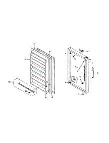Freezer Door Parts parts for Kenmore Freezer 106.6226170 (1066226170, 106 6226170) from AppliancePartsPros.com