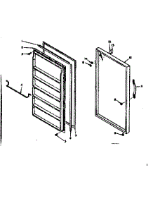 Door Parts parts for Kenmore Freezer 106.625120 (106625120, 106 625120) from AppliancePartsPros.com