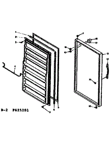 Door Parts parts for Kenmore Freezer 106.625201 (106625201, 106 625201) from AppliancePartsPros.com
