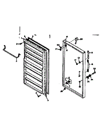 Door Parts parts for Kenmore Freezer 106.625222 (106625222, 106 625222) from AppliancePartsPros.com