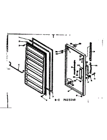 Door parts for Kenmore Freezer 106.625240 (106625240, 106 625240) from AppliancePartsPros.com