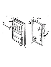 Door Parts parts for Kenmore Freezer 106.625422 (106625422, 106 625422) from AppliancePartsPros.com