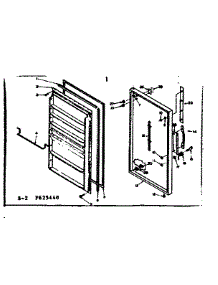 Door Parts parts for Kenmore Freezer 106.625440 (106625440, 106 625440) from AppliancePartsPros.com