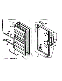 Door Parts parts for Kenmore Freezer 106.625820 (106625820, 106 625820) from AppliancePartsPros.com