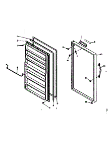 Door Parts parts for Kenmore Freezer 106.626111 (106626111, 106 626111) from AppliancePartsPros.com