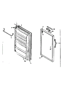 Door Parts parts for Kenmore Freezer 106.626400 (106626400, 106 626400) from AppliancePartsPros.com