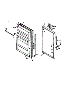 Door Parts parts for Kenmore Freezer 106.626450 (106626450, 106 626450) from AppliancePartsPros.com