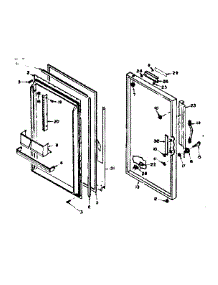Door Parts parts for Kenmore Freezer 106.626480 (106626480, 106 626480) from AppliancePartsPros.com